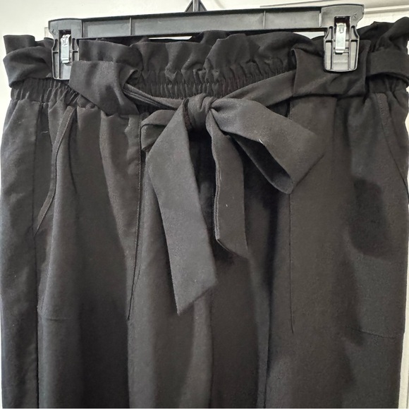 Grace Karin Paperbag Waist Black Pants - Size XL - Picture 2 of 4